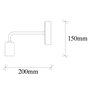 Opviq Denge - 3434 Lámpara de pared de hierro negra
